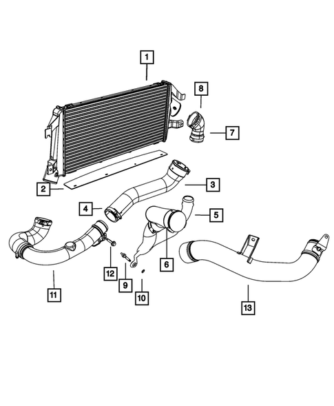 Radiator and Related Parts; Charge Air Cooler for 2011 Dodge Caliber #2