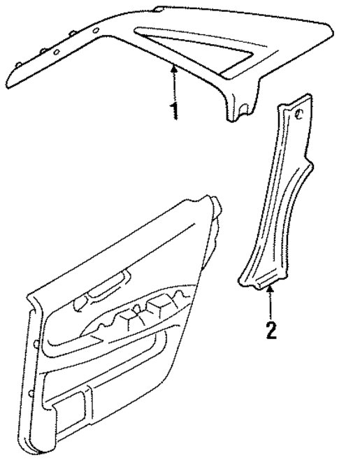 Interior Trim - Quarter Panels for 1993 INFINITI Q45 #0