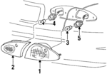 F5RZ13404DD - Electrical: Tail Lamp Assembly for Ford: Contour Image
