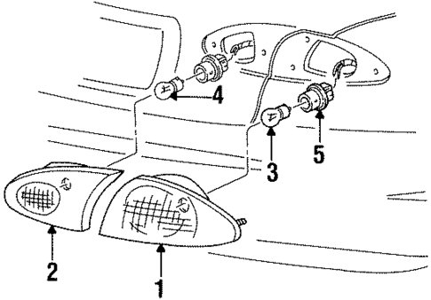 Combination Lamps for 1997 Ford Contour #0