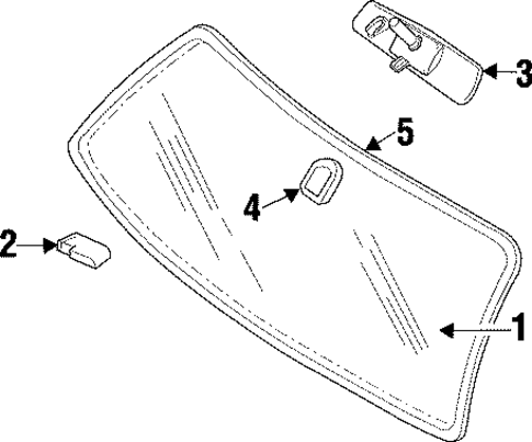 Glass - Windshield for 2001 Jeep Cherokee #0