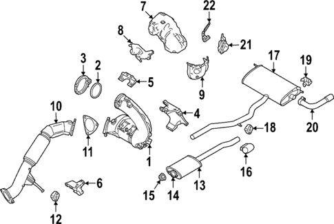 Exhaust Components for 2023 Volvo S90 #1