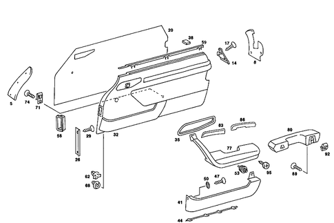Door Paneling for 1985 Mercedes-Benz 380SL #1