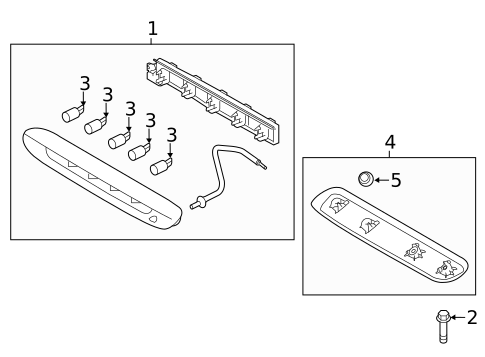 High Mounted Stop Lamp for 2016 Kia Soul EV #0