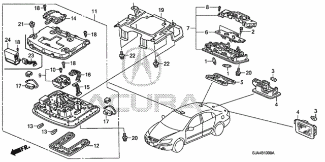 Interior Light for 2006 Acura RL #0