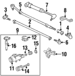 52005742AC - Steering: Adjust Tube for Jeep: Cherokee, Comanche, Grand Cherokee, Grand Wagoneer, Wrangler Image