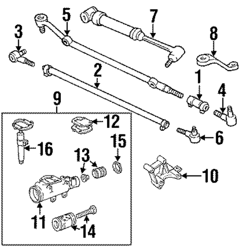 Steering Gear & Linkage for 1996 Jeep Cherokee #1