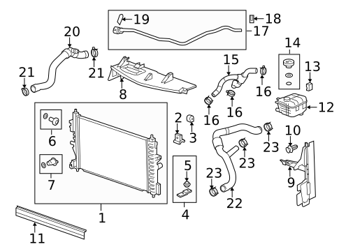 Radiator & Components for 2023 Buick Envision #17