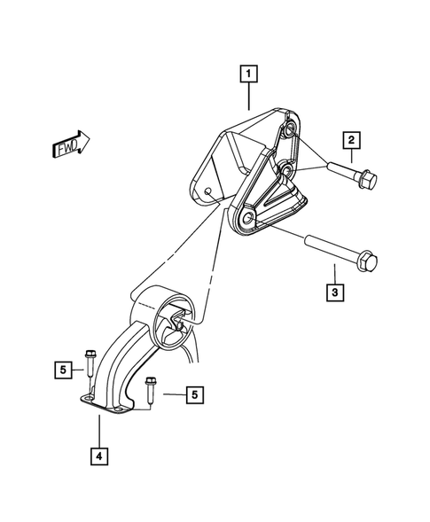Engine Mounting for 2008 Chrysler Sebring #1