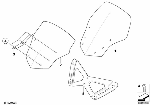 Motorcycle Trim Section, Windshield for 2005 BMW-Motorrad K 1200 GT #13