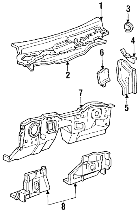 Cowl for 1986 Lincoln Town Car #0