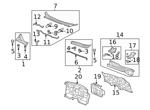 Cowl for 2006 Acura RL #0