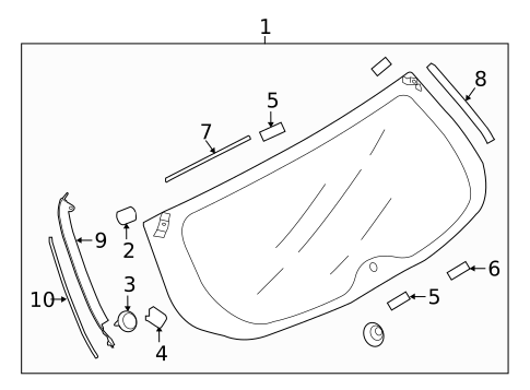Glass - Lift Gate for 2019 Subaru Outback #0