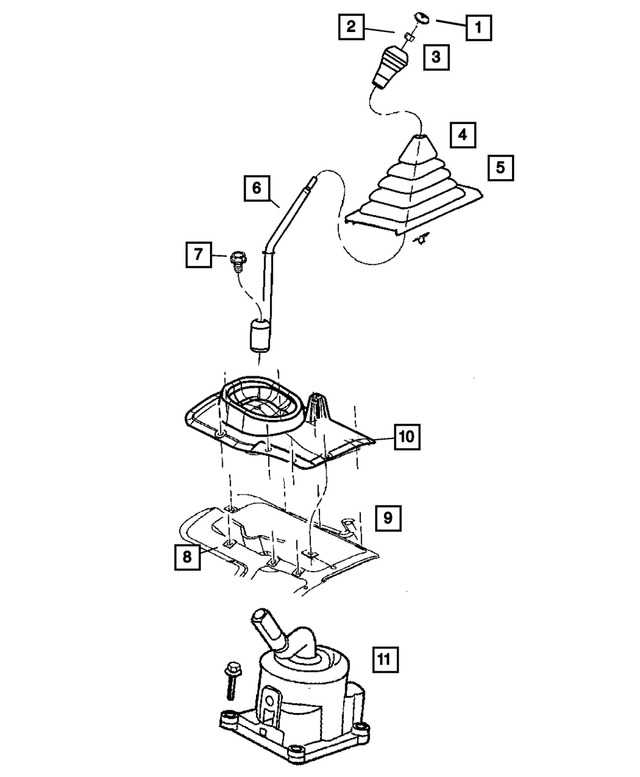 52059664AF - Manual Transmission 6 Speed: Gearshift Lever for Mopar Image
