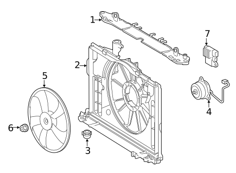 Cooling Fan for 2015 Toyota Corolla #0