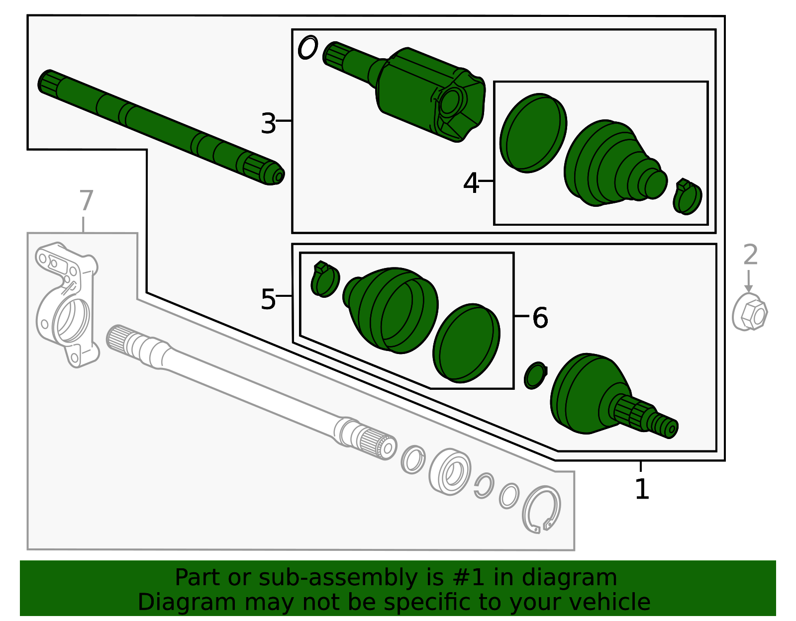 2016-2019 Chevrolet Malibu Driver Side CV Axle Shaft 84576602