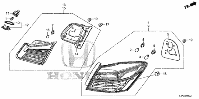 Taillight - License Light for 2017 Honda Accord #0