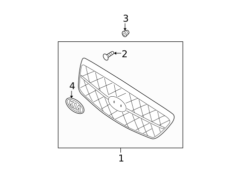 Grille & Components for 2005 Kia Sedona #0