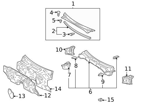 Cowl for 2001 Toyota Sequoia #0