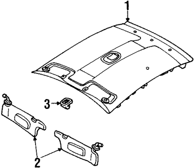 F8CZ6351916AAE - Body: Headliner for Ford: Escort Image
