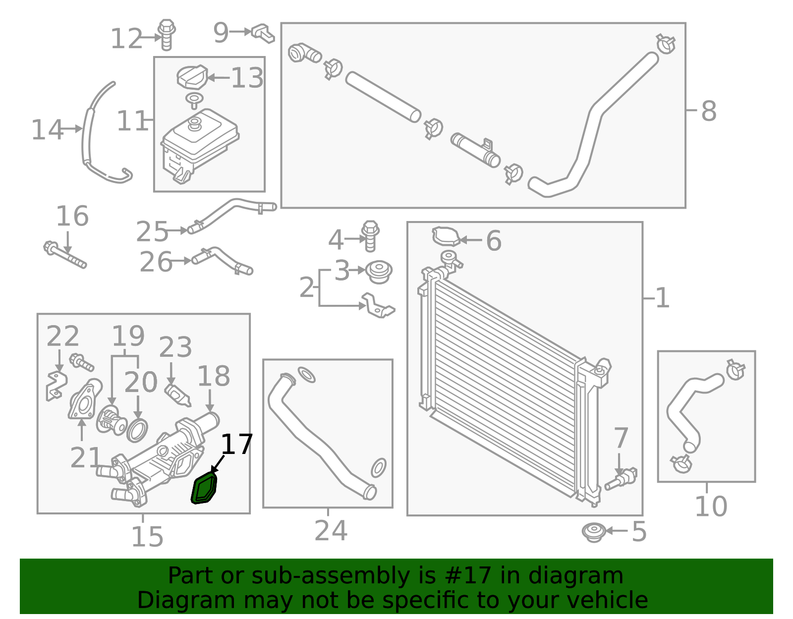25641 2015-2026 Hyundai Engine Coolant Thermostat Housing Gasket 25641-2GTA0 ...