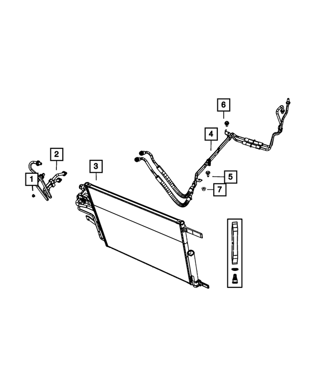 68430014AC - : Oil Cooler Pressure And Return Hose And Tube for Mopar Image