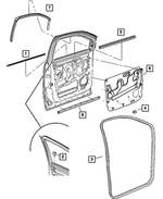 55362124AF - Doors and Related Parts: Body Side Seal for Mopar Image