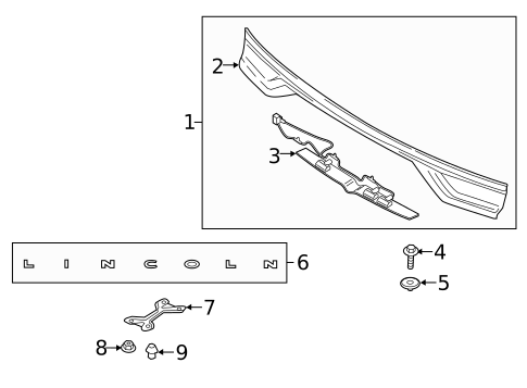 Exterior Trim - Trunk for 2017 Lincoln Continental #0