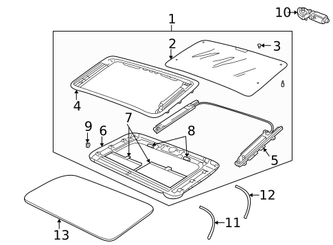Front Sunroof for 2002 Land Rover Discovery #0