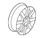 1K0601025N8Z8 - : Wheel, Alloy for Volkswagen: Golf, Golf R, GTI, Jetta, R32, Rabbit Image