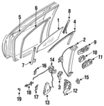 8030064J00 - Body: Door Glass for INFINITI: G20 Image image