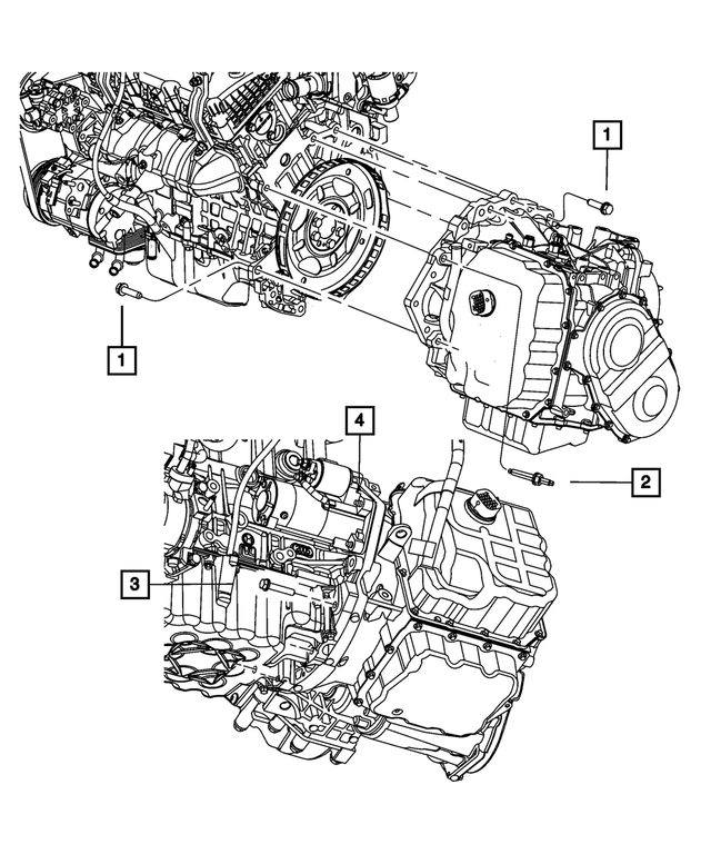 6509977AA - 62TE; 6-Speed; Automatic Transaxle: Double Ended Stud for Mopar Image image