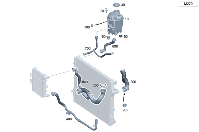 2235010002 - : Coolant Hose for Mercedes-Benz Image