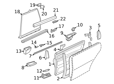 Interior Trim - Rear Door for 1999 Audi A8 Quattro #0