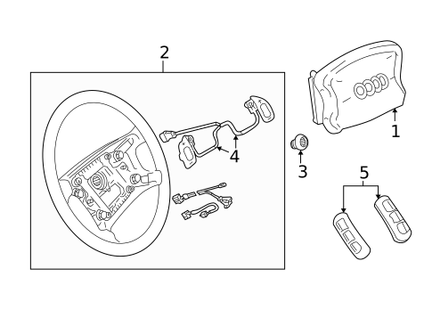 Steering Wheel & Trim for 2004 Audi A4 Quattro #0