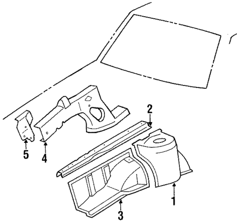 Inner Structure & Rails for 1987 Toyota Corolla #1