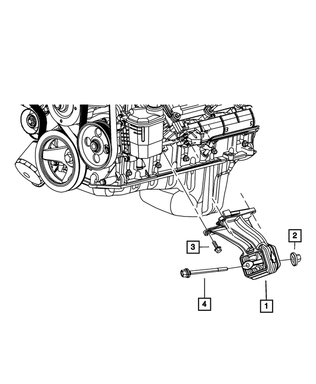 6508081AA - 3.7L Gas; Engine: Hex Flange Head Bolt, Mounting for Mopar Image image