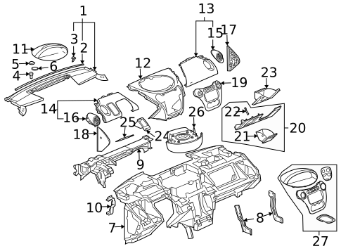 Instrument Panel for 2004 Saturn Ion #1