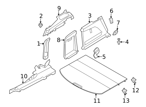 Interior Trim - Rear Body for 2011 BMW X6 #0