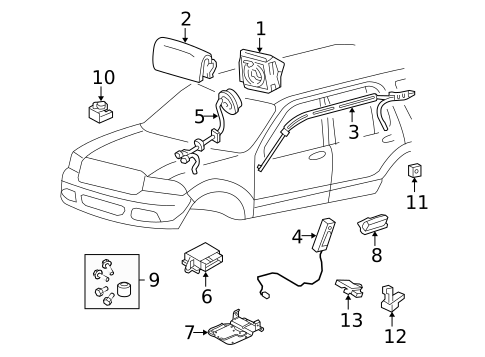 Air Bag Components for 2005 Ford Explorer #0