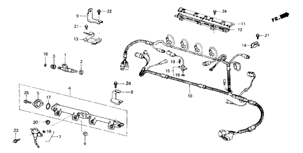 Main Fuel Line (PGM-FI) for 1985 Honda Civic #0