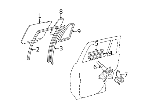 Rear Door for 2006 Toyota Highlander #1