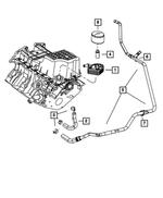 4677609AB - 4.0L Gas; Engine: Oil Cooler Outlet Hose for Mopar Image