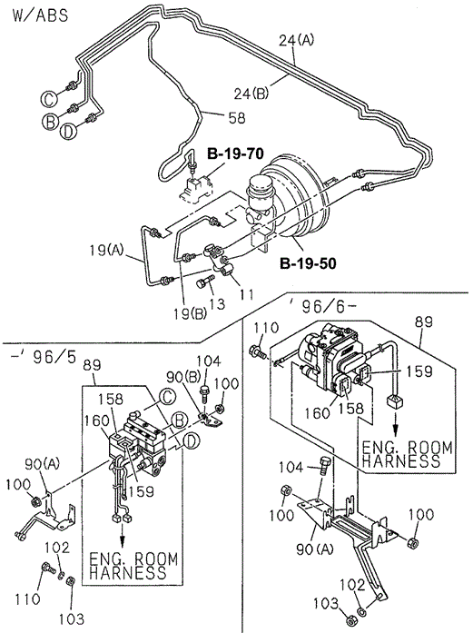 Master Cylinder Brake Line (FR.) for 1997 Acura SLX #0