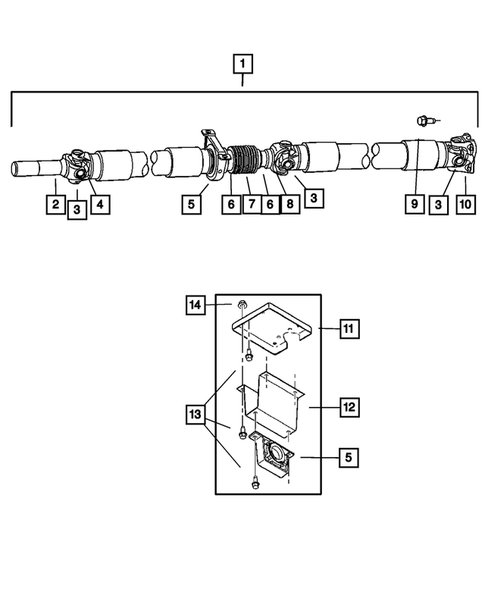Propeller Shaft for 2005 Dodge Ram 1500 #2