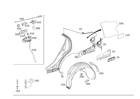 Rear Fender for 2016 Mercedes-Benz E250 #0