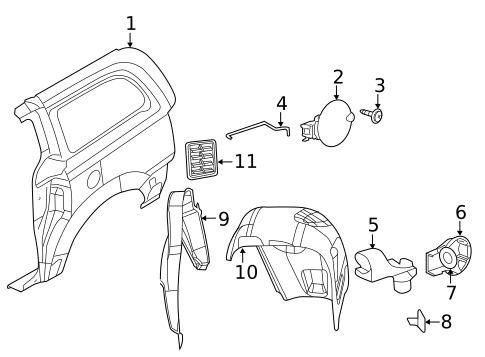 Side Panel for 2011 Volkswagen Routan #0