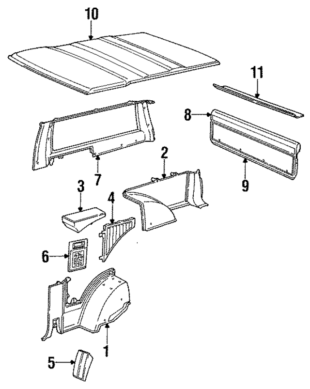 15973523 - Body: Rear Molding for GM Image