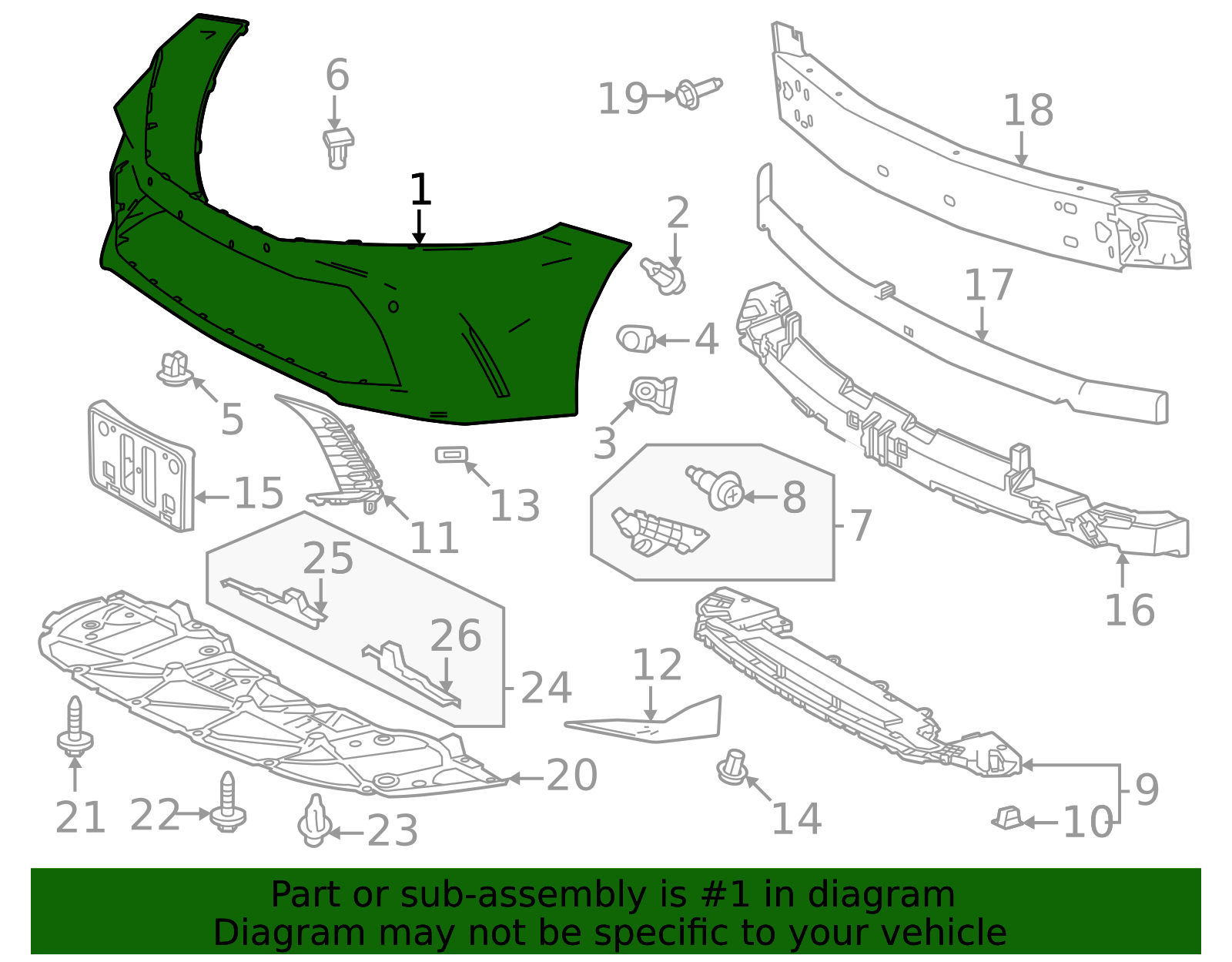 2025 Toyota Camry Bumper Cover 52119-AQ903 | American Toyota Parts