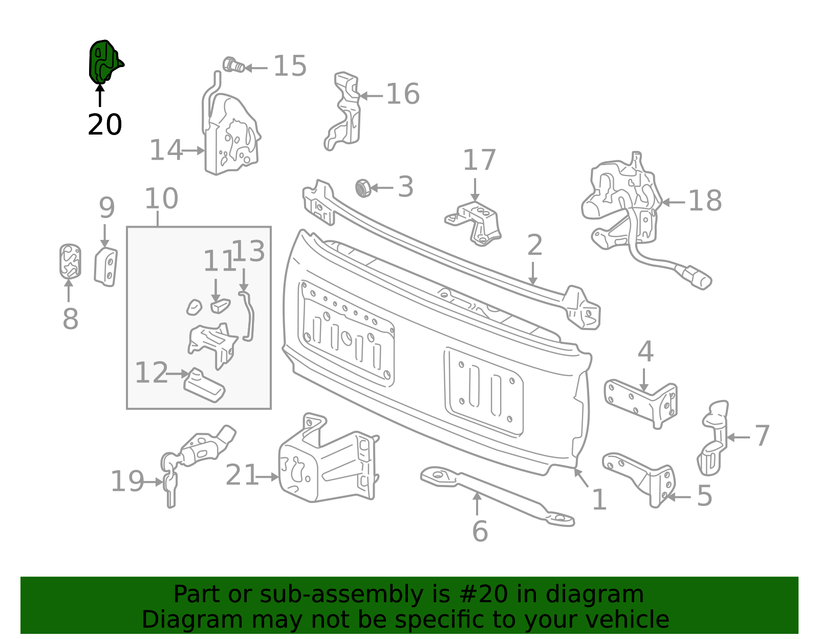 74816-S10-003 - Door Lock Striker Plate Honda Acura Parts Direct